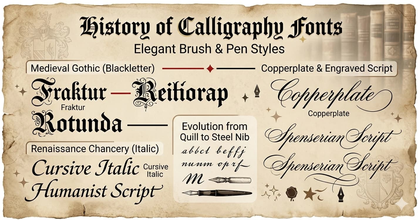 Calligraphy Through the Ages — From Ancient Scripts to Digital Fonts