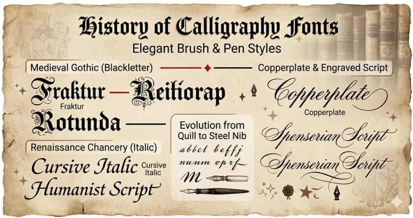 Calligraphy Through the Ages โ From Ancient Scripts to Digital Fonts