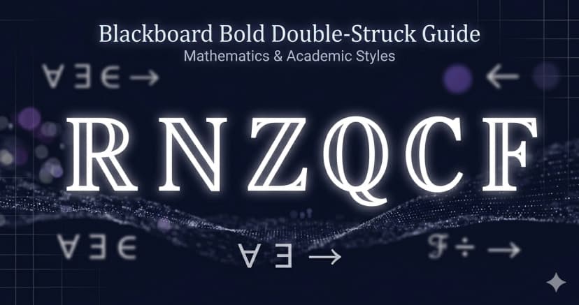 Double-Struck Fonts โ The Mathematical Origins of Blackboard Bold Unicode