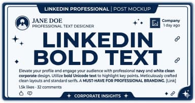 LinkedIn Bold Text — How to Make Bold Text in LinkedIn Posts and Profile