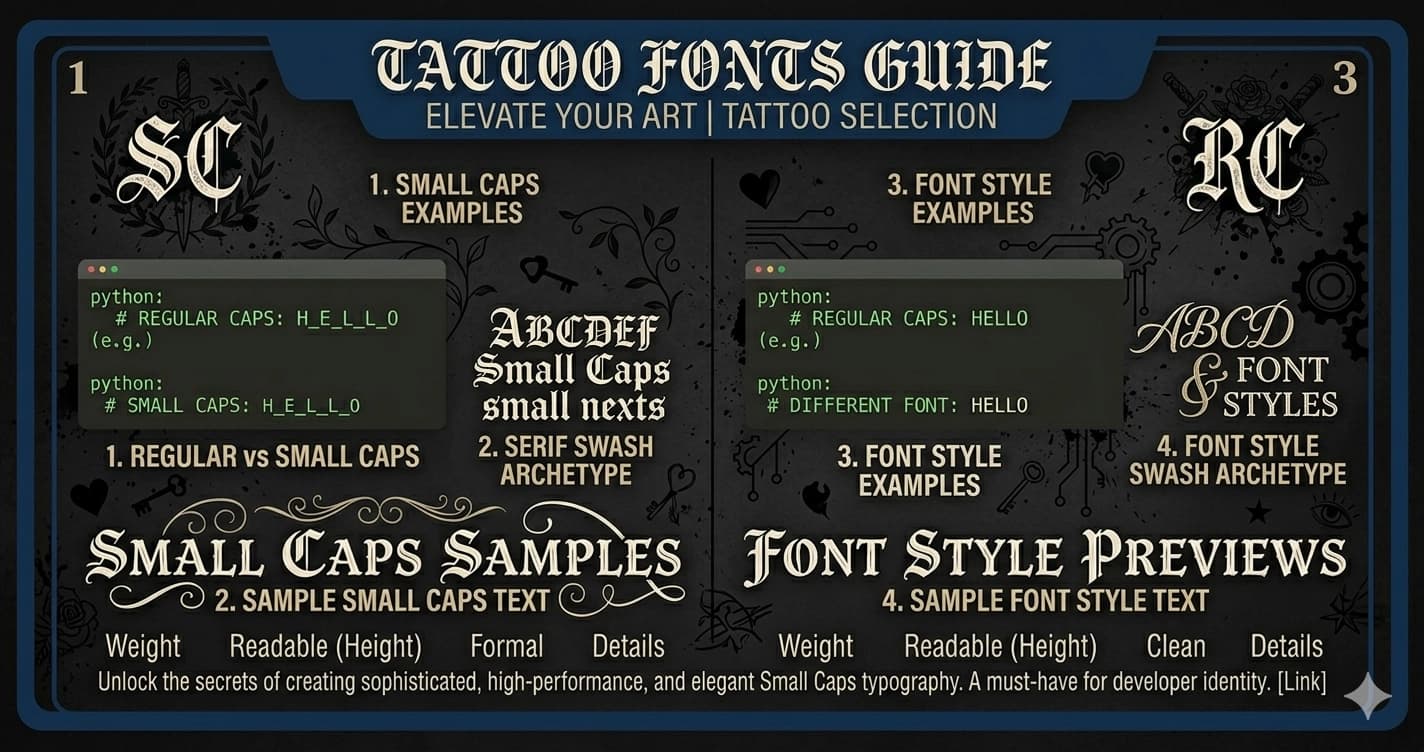 Tattoo Fonts — What Works, What Fades, and How to Preview Before You Ink